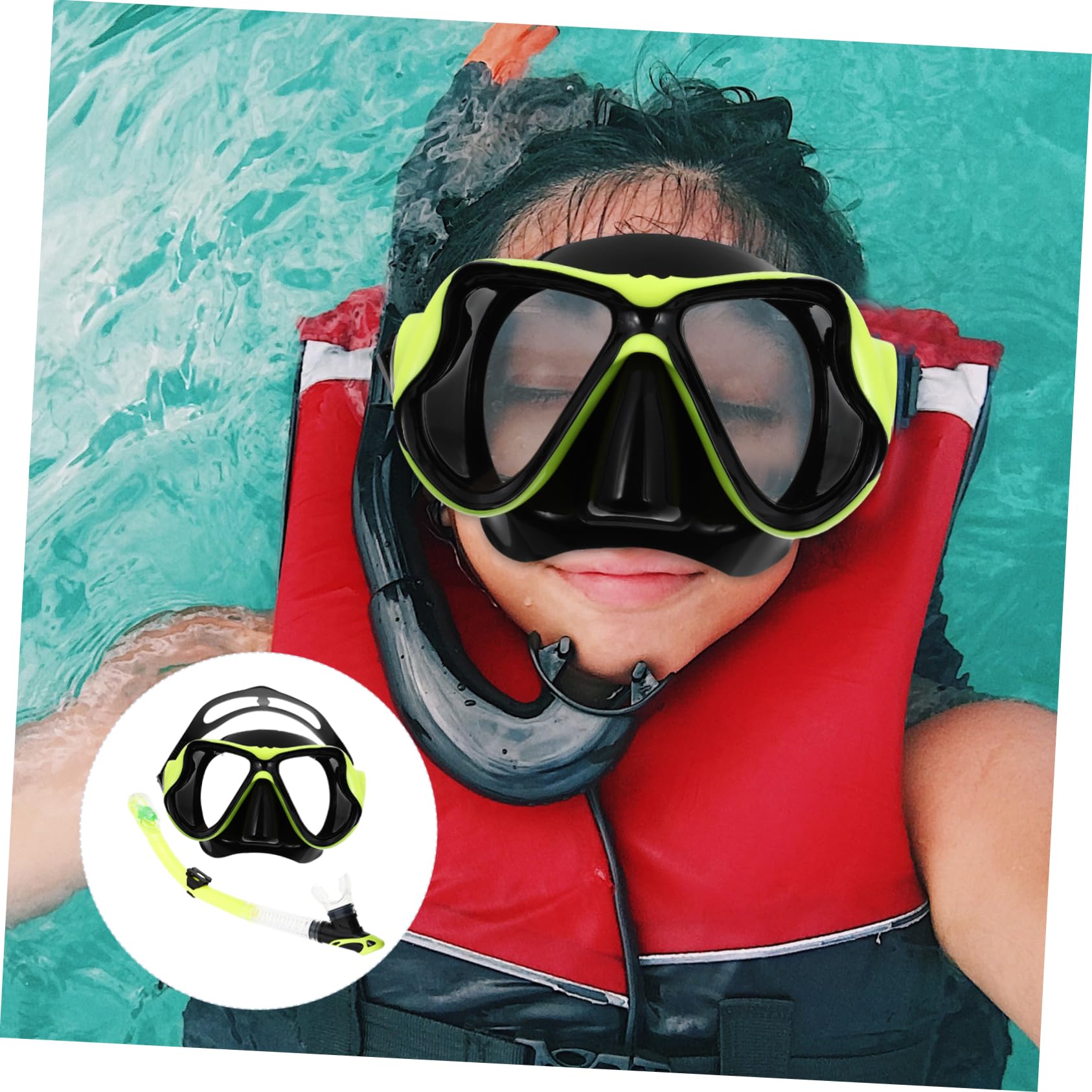 BESTonZON Gafas De Natación y Snorkel para Adultos Equipo De Snorkel Portátil y Práctico Herramienta De Esnórquel Duradera para Usar Playas De Esnórquel o Lagos De Buceo