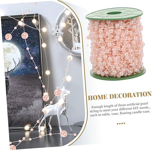 Miniatura 7 de IMIKEYA 1 rollo de perlas para decoración de jarrón de perlas, guirnalda de perlas artificiales para perlas de perlas de perlas de plástico perlas