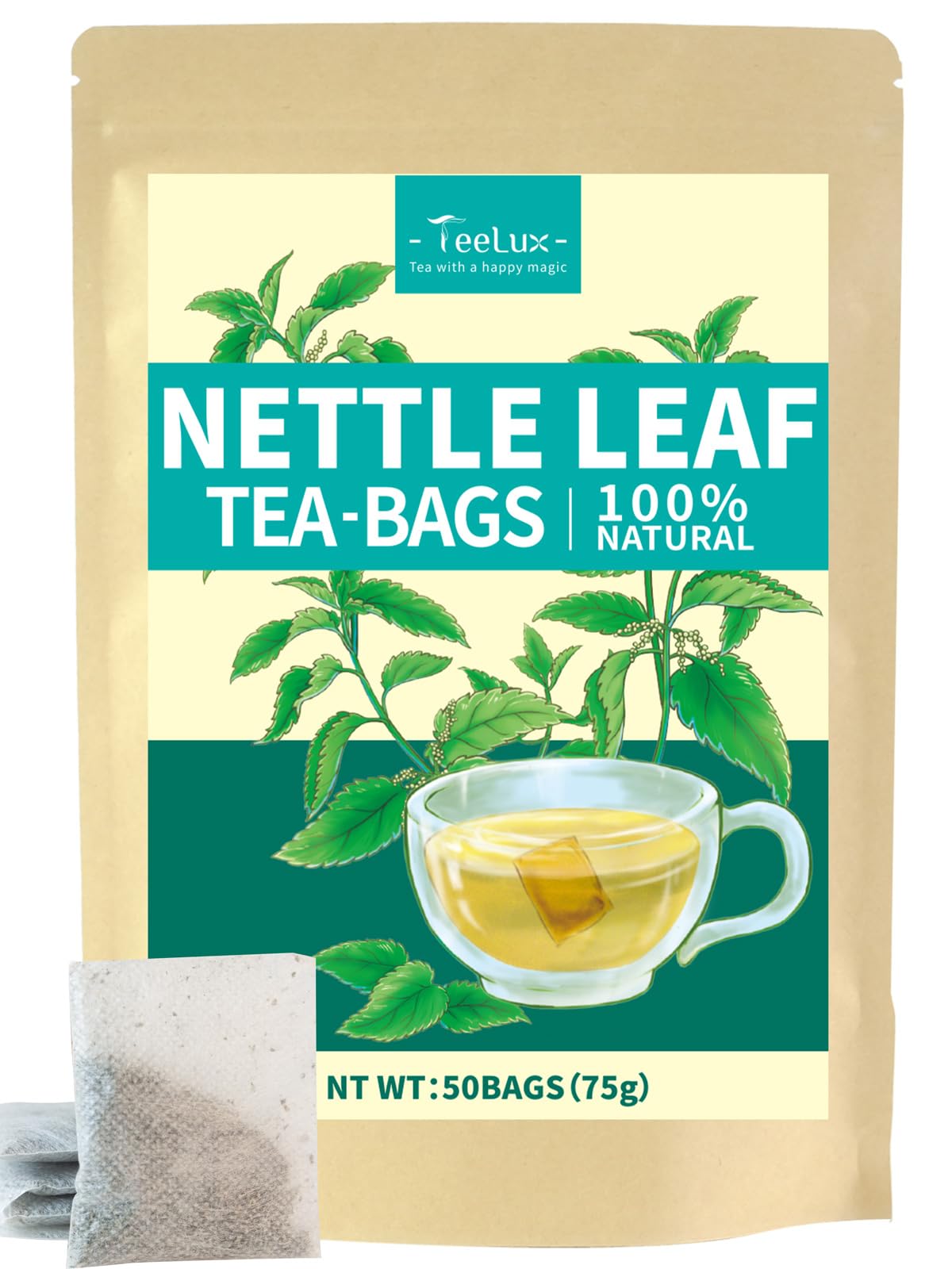 TeeLux Yerba Mate Tea Bags 50 Count, Pure Natural Argentine Yerba Mate, Rich Flavor with 3g/Bag, Biodegradable Tea Bag — view 28