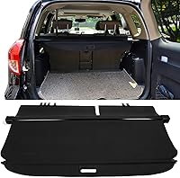 Vista 11 de IKON MOTORSPORTS, Cubierta de carga trasera retráctil compatible con Toyota RAV4 2006-2012, cubierta de seguridad organizadora de espacio para Gris