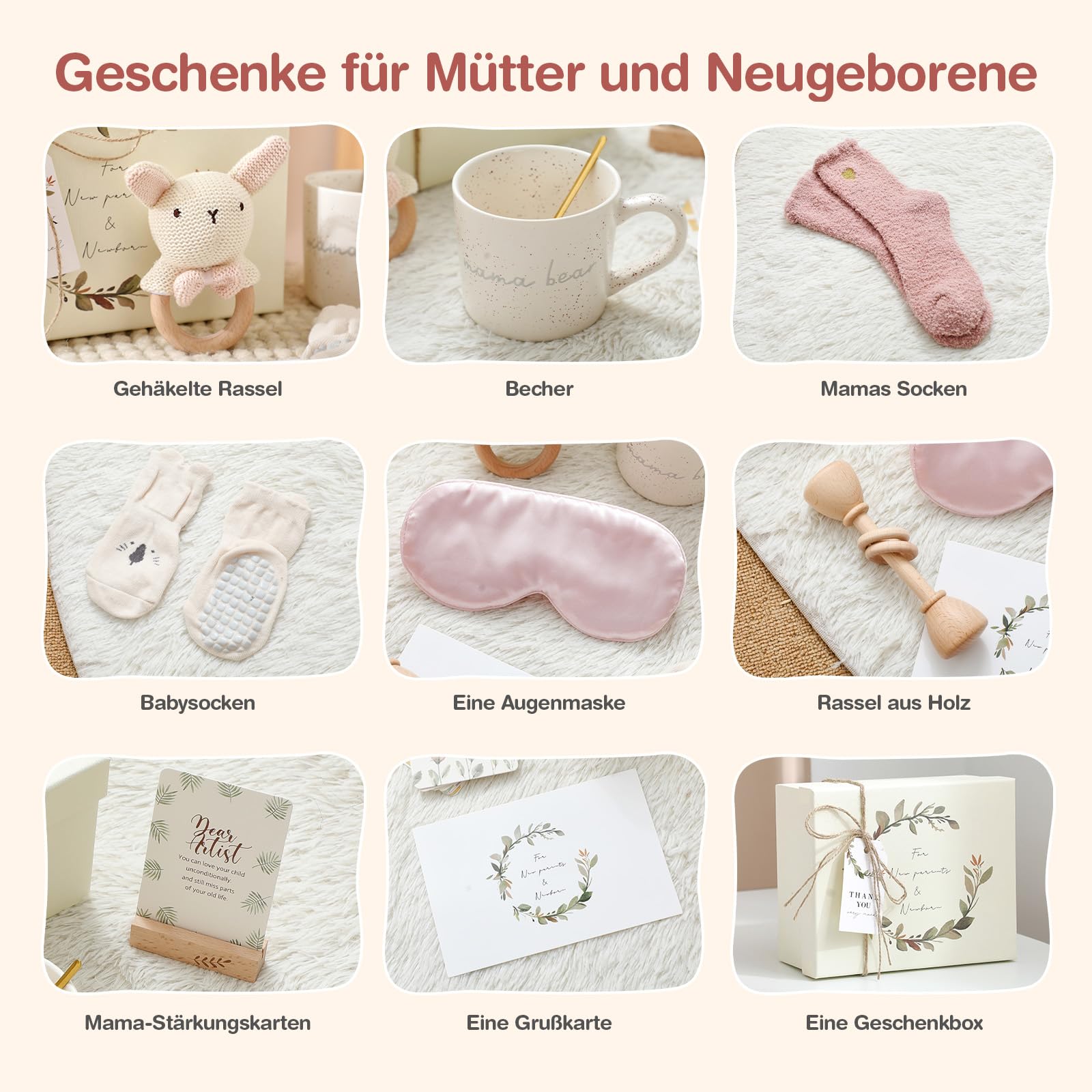 Baby Gifts for Birth Girl Personalised Gifts Baby,Baby Gift Set, Newborn Gift boy Set Birth Party Baby Newborn Gift Toys (Rabbit,Big) - Image 2