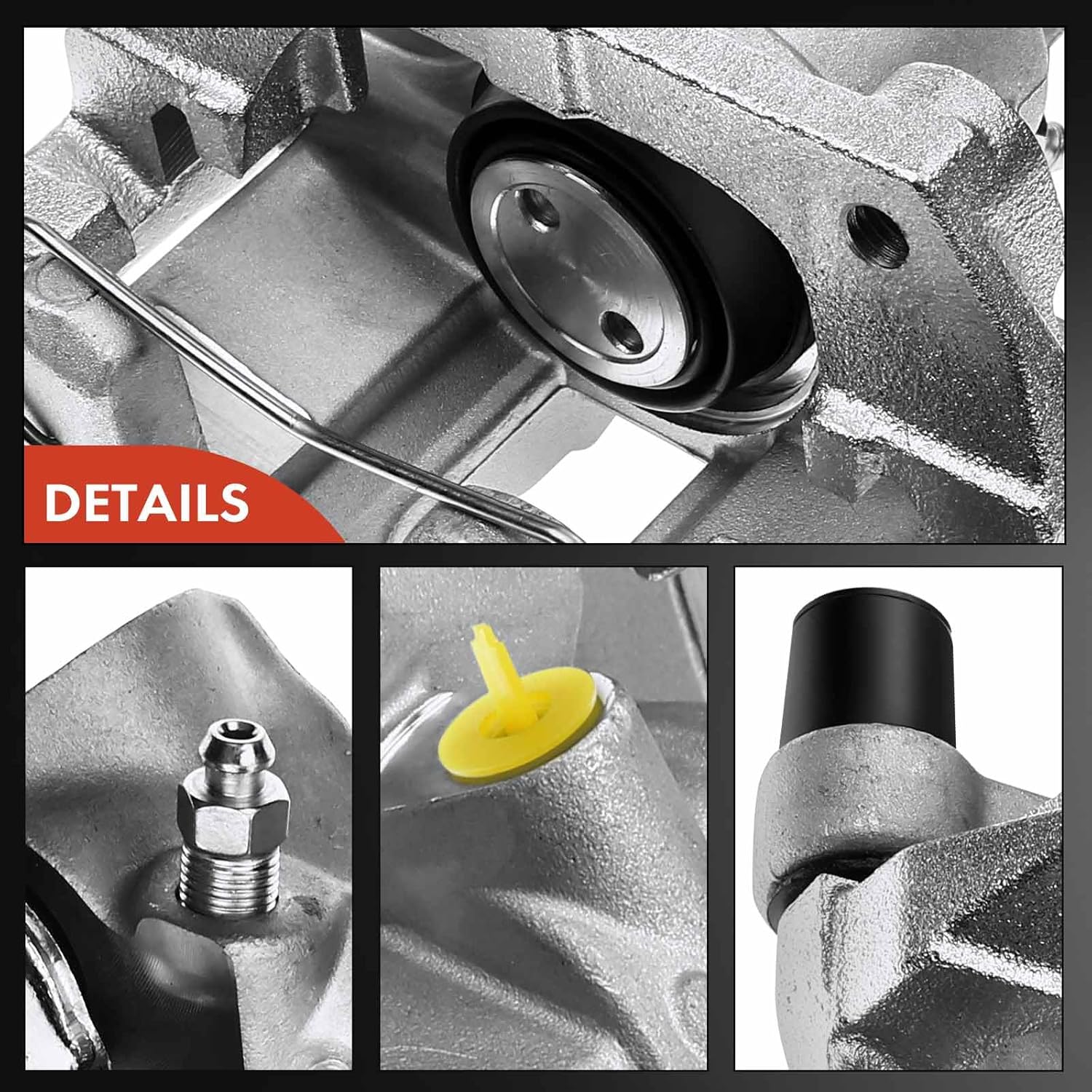 A-Premium Disc Brake Caliper Assembly with Bracket Compatible with Select Mazda and Volvo Models - 3, C30, C70, S40, V50 - Rear Driver and Passenger Side, 2-PC Set