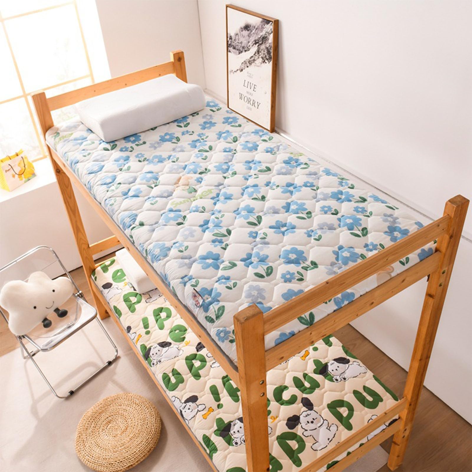 TFDRSEXVD Japoński materac futonowy, gruby materac tatami, materace na kanapę domową, zwijany podwójny pojedynczy ciepły materac,3 colors,150x200cm