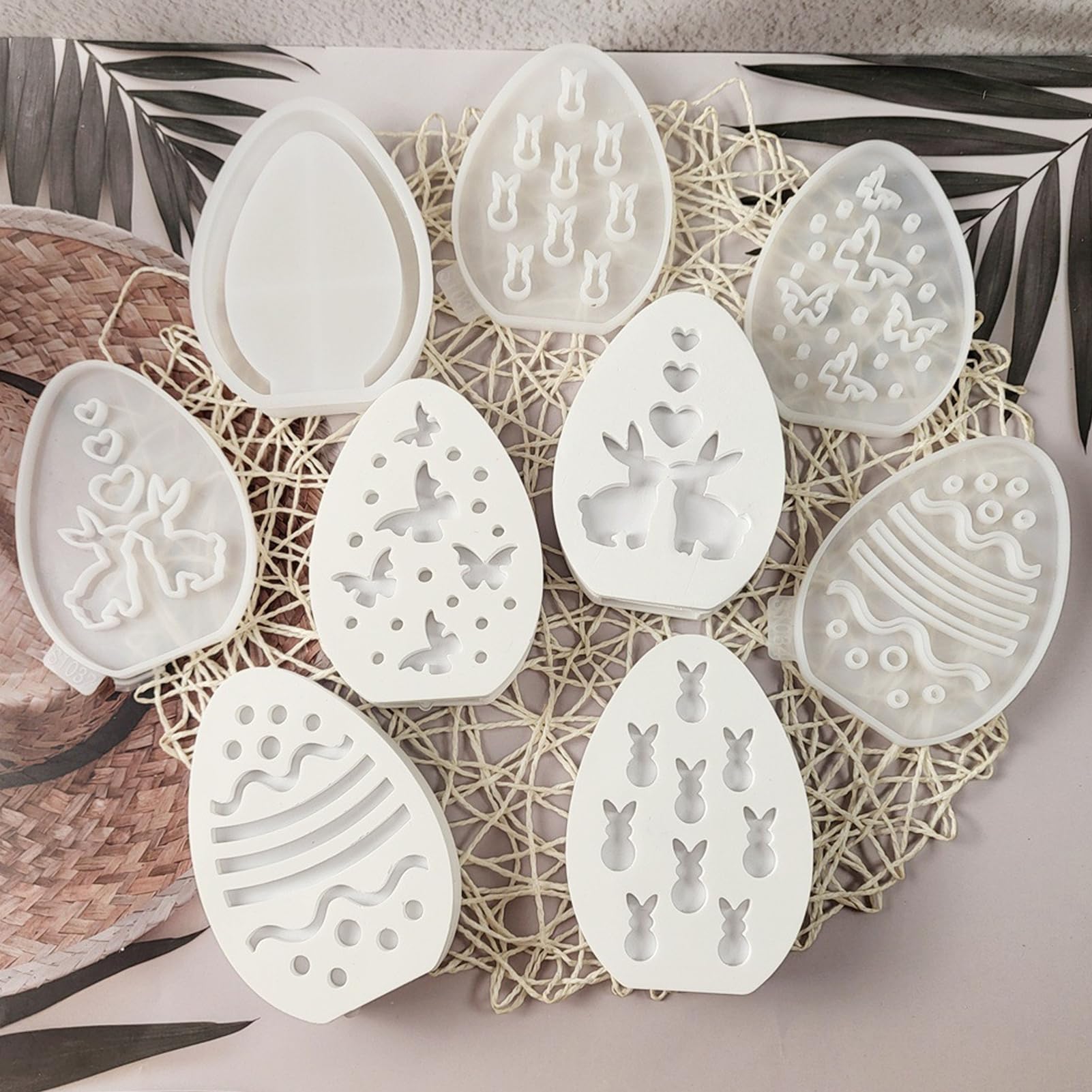 Stampi in silicone per Pasqua, stampi in silicone per uova di Pasqua, set da 5 pezzi, stampi in silicone pasquale, stampi in silicone pasquale, stampi in silicone per versare, stampi per uova