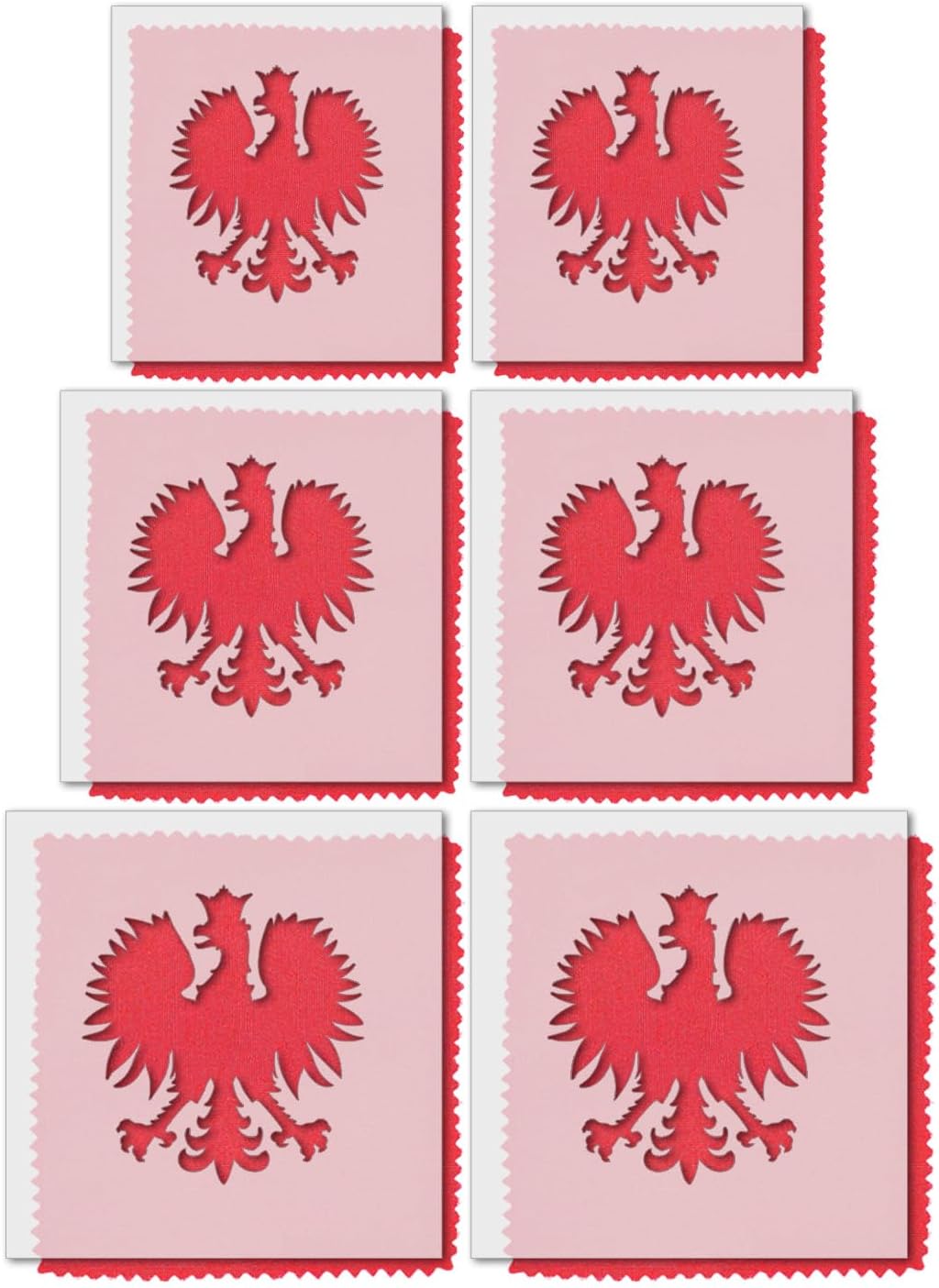 Stencil Stop Polish Eagle Stencil - Reusable for DIY Projects, Painting, Drawing, Crafts - 14 Mil Mylar Plastic (21.5 x 24 inches)