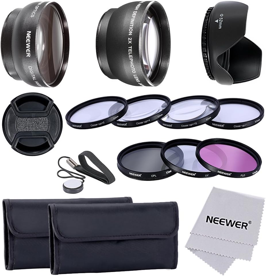Neewer® 52MM Lens & Filter Kit for NIKON DSLR ( D7100 D7000 D5200 D5100 D5000 D3300