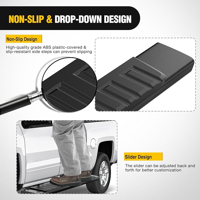 Barras laterales Nilight para Chevrolet Colorado/GMC Canyon 2015-2026 protección antisalpicaduras miniatura 5