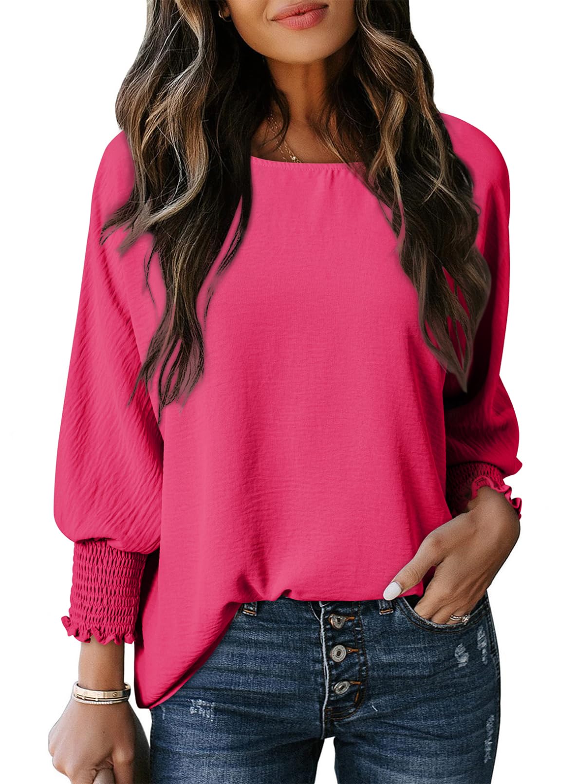 DokotooShirts for Women V Neck T Shirts Short Sleeve Casual Block Patchwork Tops Blouse with Pocket