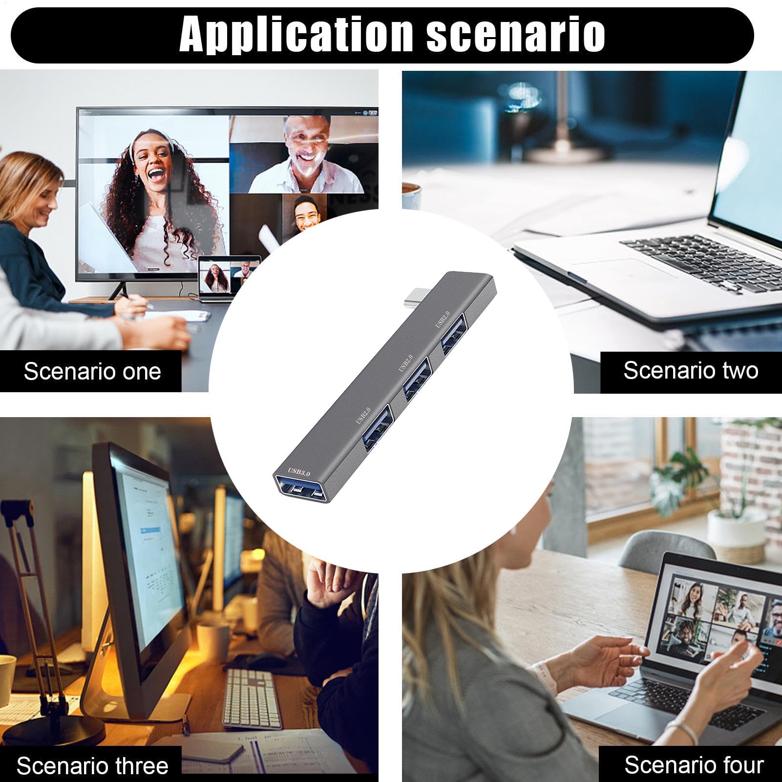 Hub USB 3.0, Hub USB 3.0, Adattatore USB 4 porte | Dati Rapido, Hub USB 4 | porte, Hub USB 3.0 Multiple, Estensione USB per computer portatile, tastiera, mouse