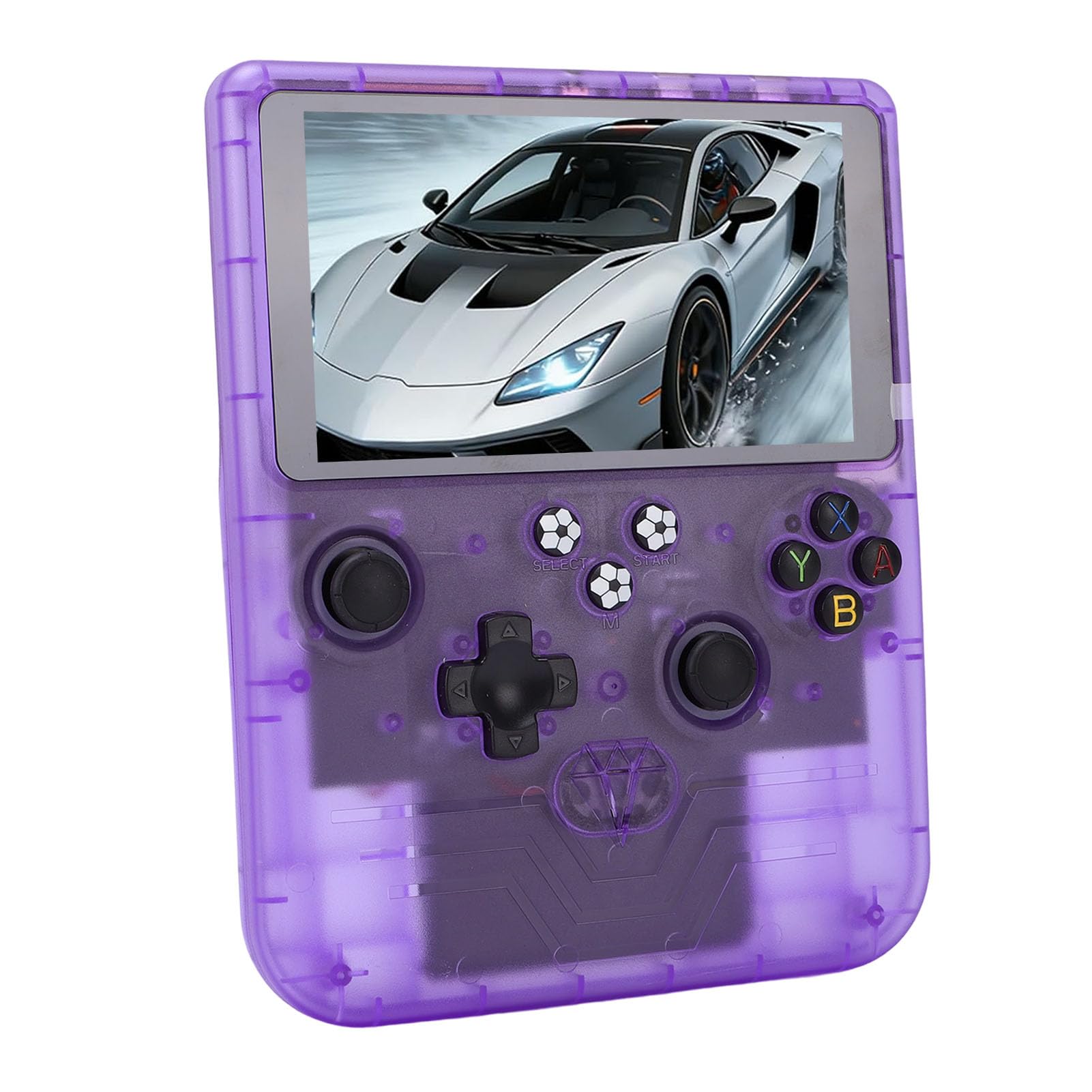 Consola de Juegos Portátil, Dispositivo de Juegos Portátil Retro con Pantalla HD de 6 Pulgadas para Entusiastas de los Viajes y Jugadores (Púrpura translúcido)
