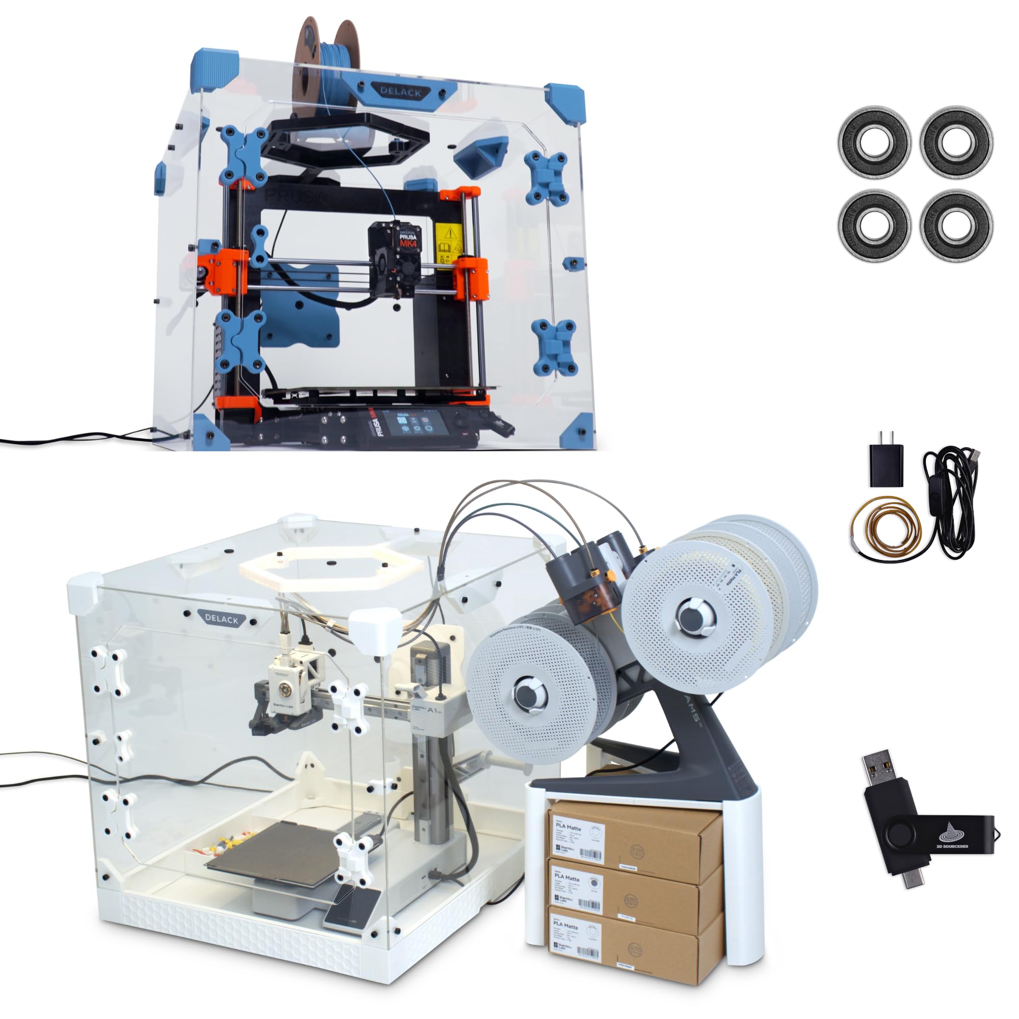 3D l Model Kit　3点　送料込み 3D SOURCERER DELACK 3D Printer Enclosure Kit with LED Light | Made