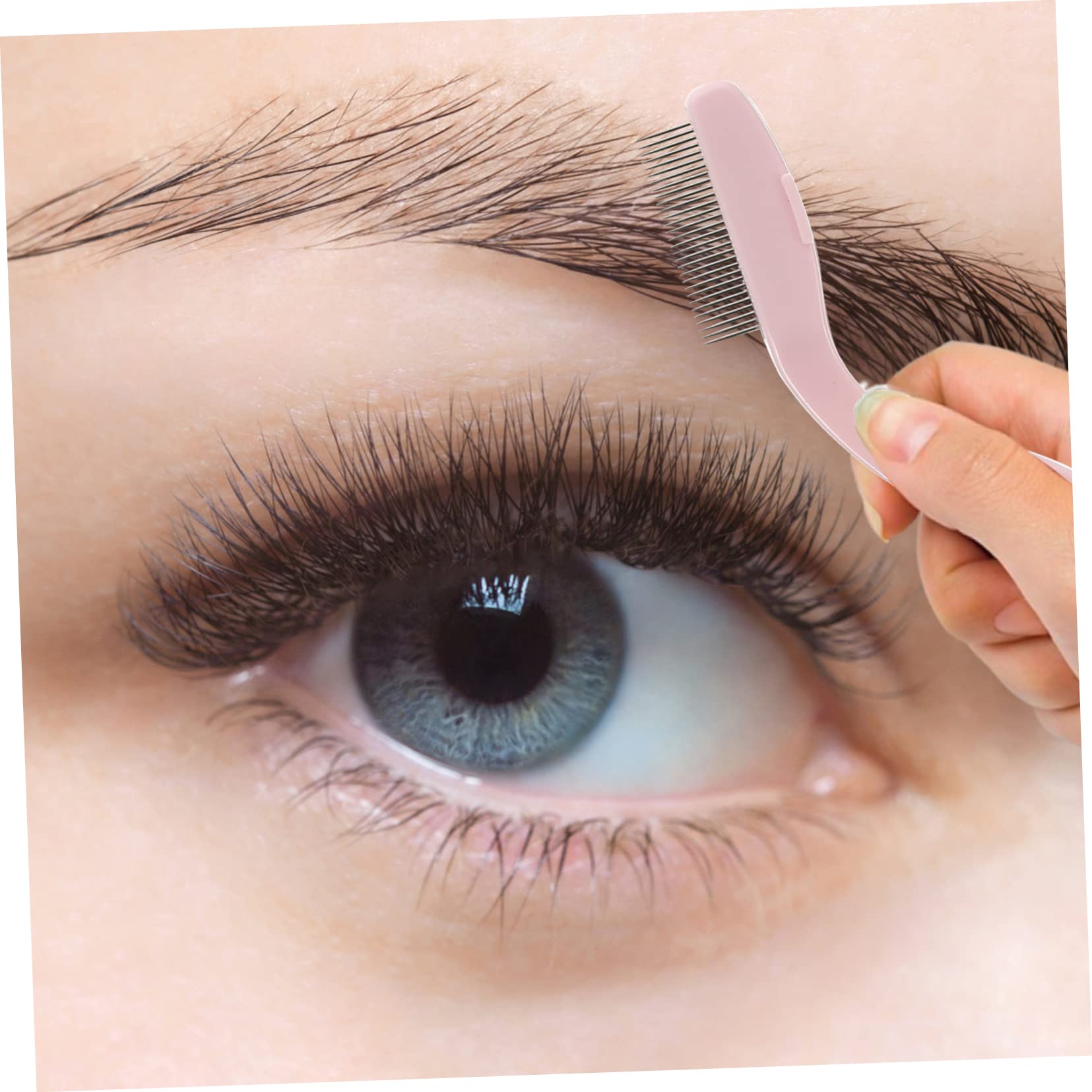 Didiseaon 10 Piezas peine plegable para cejas cepillo para cejas peine de pestañas densas cepillo de pestañas peines de pestañas de cejas de niña herramientas de maquillaje de niña portátil