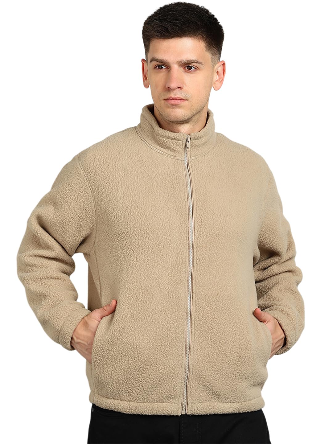 Buy Alan Jones Clothing Men's Fleece Full-Zip Jacket | Pile Lined