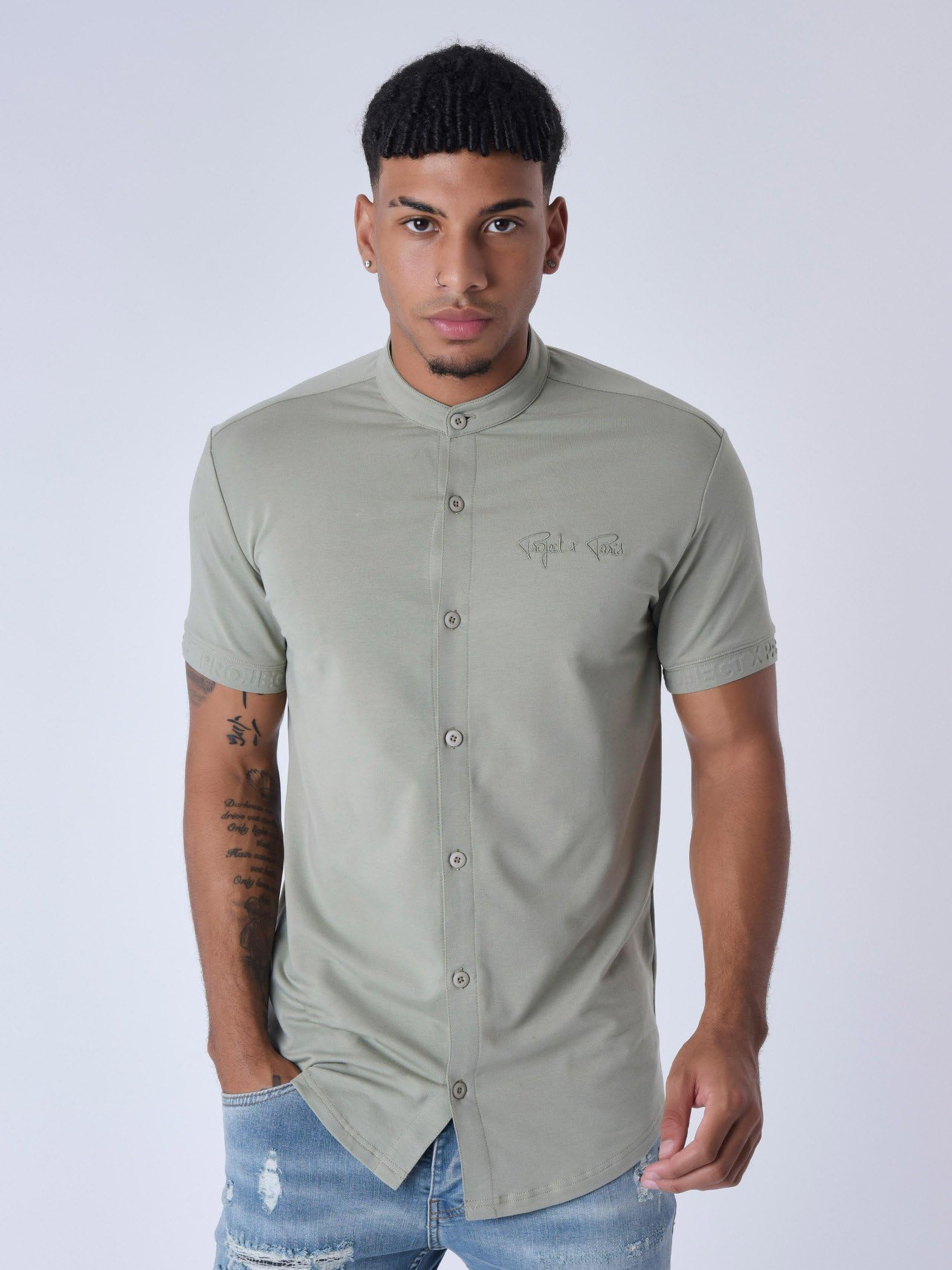 PROJECT X PARIS Camisa para hombre para mejorar el rendimiento en cada uso con detalle técnico 65 35