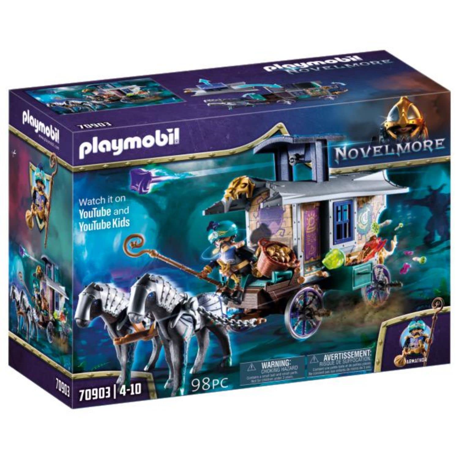 PlaymobilNovelmore 70903 Violet Vale - Merchant Carriage, Toy for Children Ages 4+
