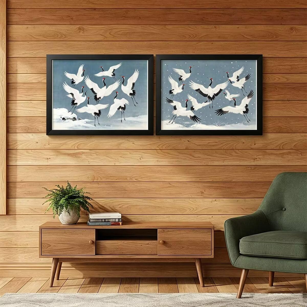 Bird zestaw 2 sztuk diamentowych obrazów 5D dla dorosłych, 95 x 70 cm, L