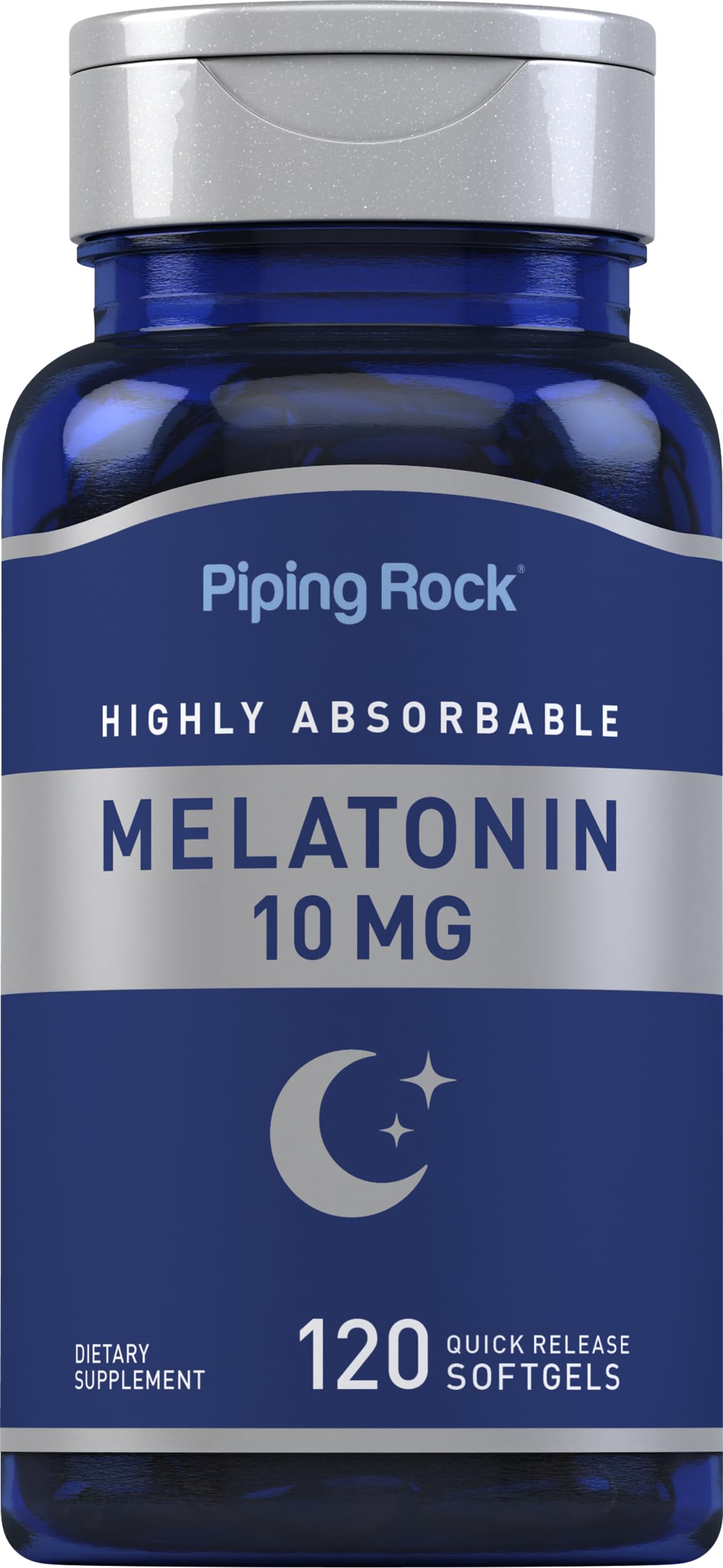 Piping Rock Melatonin 10mg | 120 Softgel Capsules