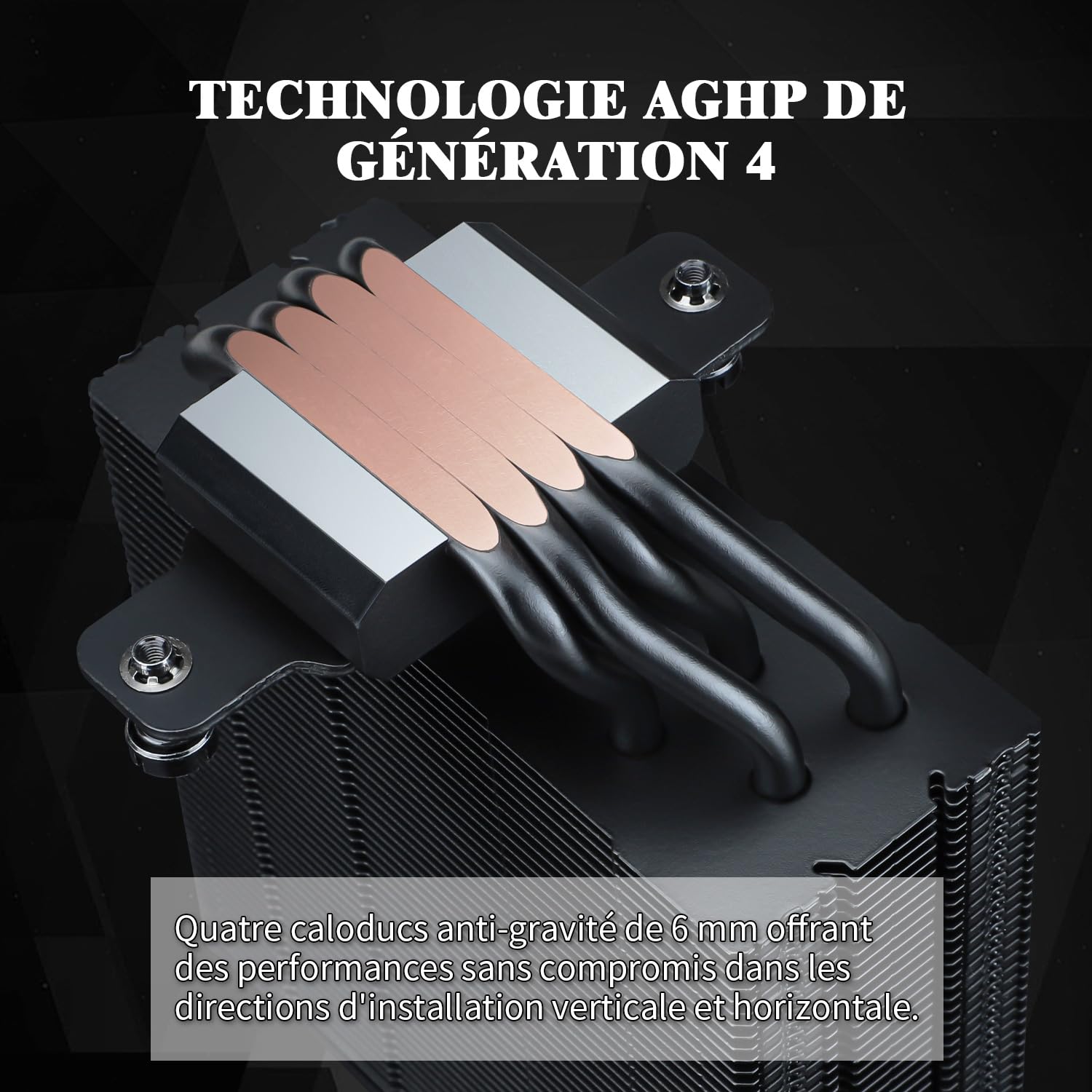 Thermalright TR Assassin Spirit 120 EVO DARK Air avec caloducs 4×6 mm, dissipateur thermique TL-E12B V2 PWM Fan, hauteur 156 mm, pour Intel 1700/115X/1200, AMD : AM4 AM5