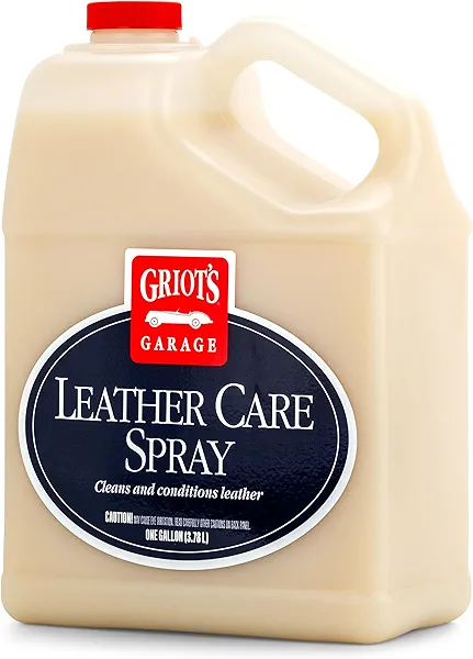 Griot's Garage Leather Care Spray, Car Seat Cleaner and Conditioner for Upholstery, Furniture, Clothing, and More, 11055, One Gallon