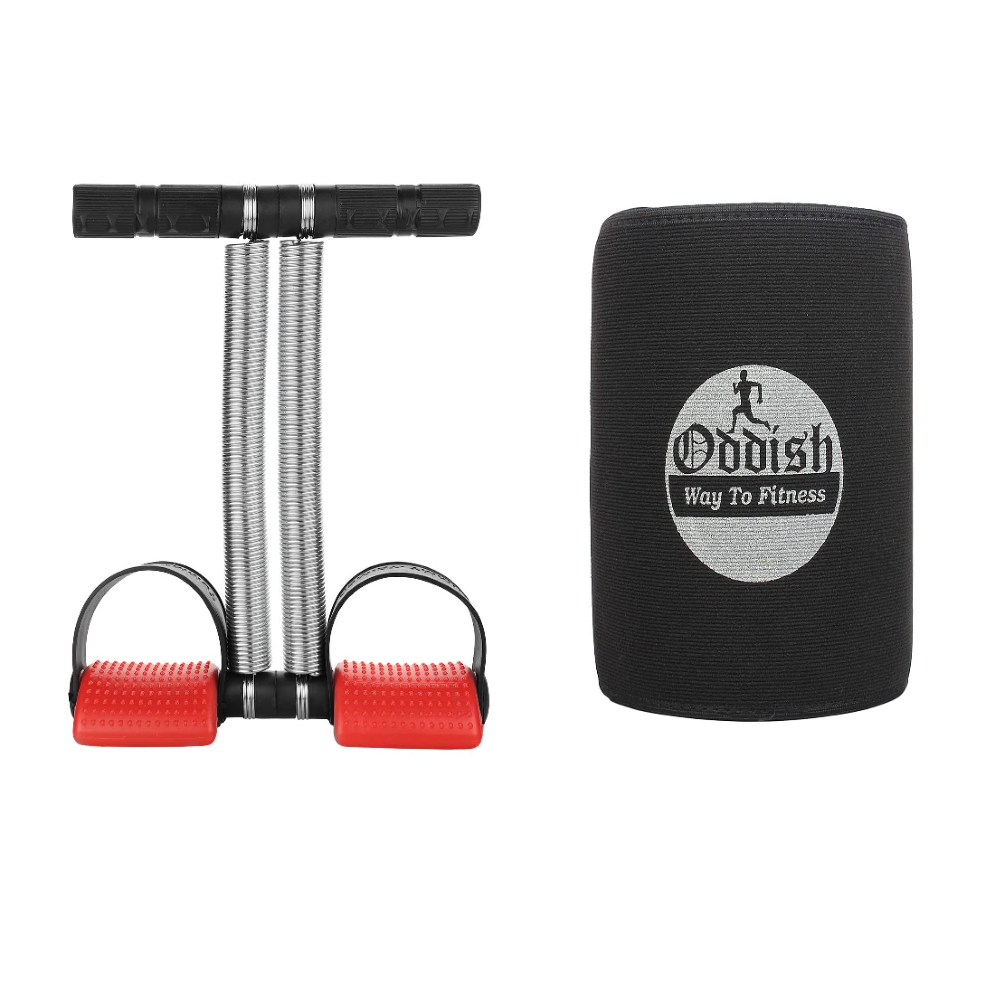 Oddish Double Spring Tummy Trimmer Red Colour with Sweat Belt Combo Pack for Body tonner Fat Booster Abdominal Exercise at Home Without Going on Gym for Men and Women (B076G31LPD) Amazon Price History, Amazon Price Tracker