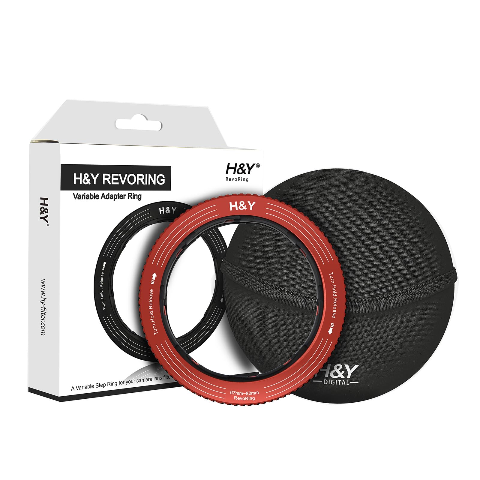 Amazon | H&Y ステップアップリング REVORING 67-82mm レッド Ilko