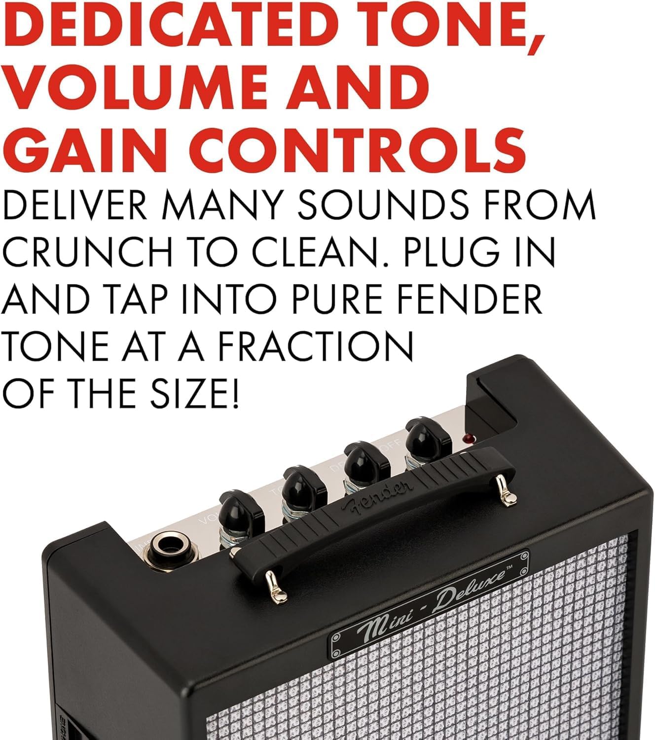 Fender Squier Debut Series Precision Bass Guitar, Beginner Electric Bass with Matte Finish, Black + Gig Bag + Mini Deluxe Amp + 10ft Cable