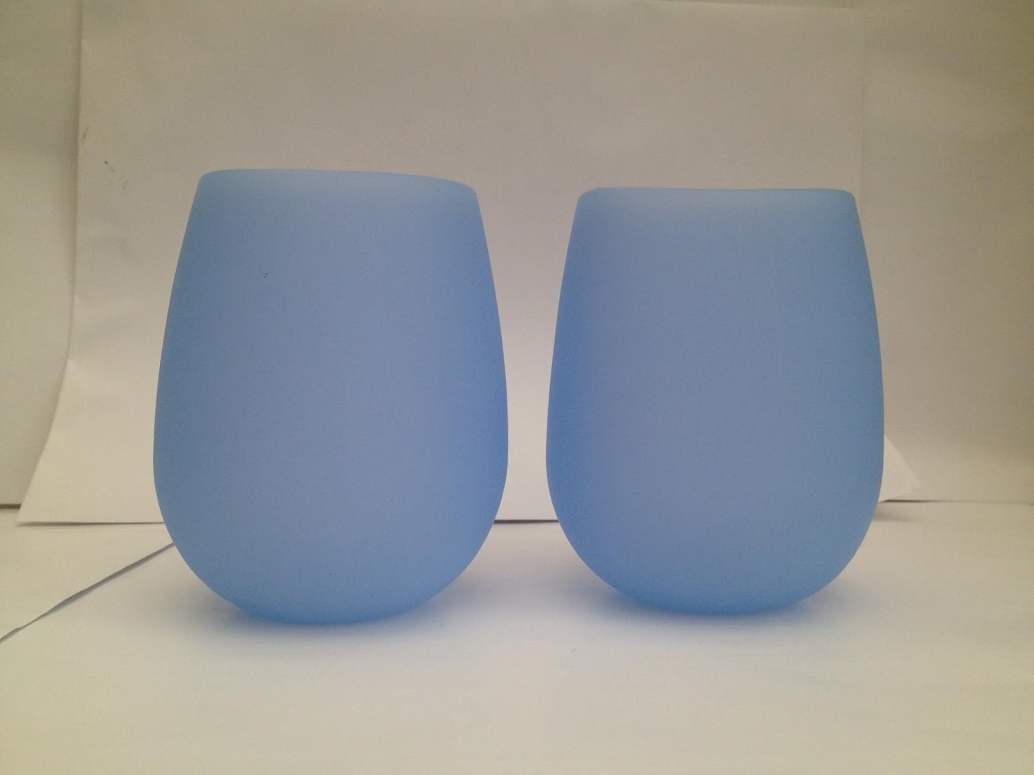 Silicone Wine Glasses, Set of 2 Blue BigaMart