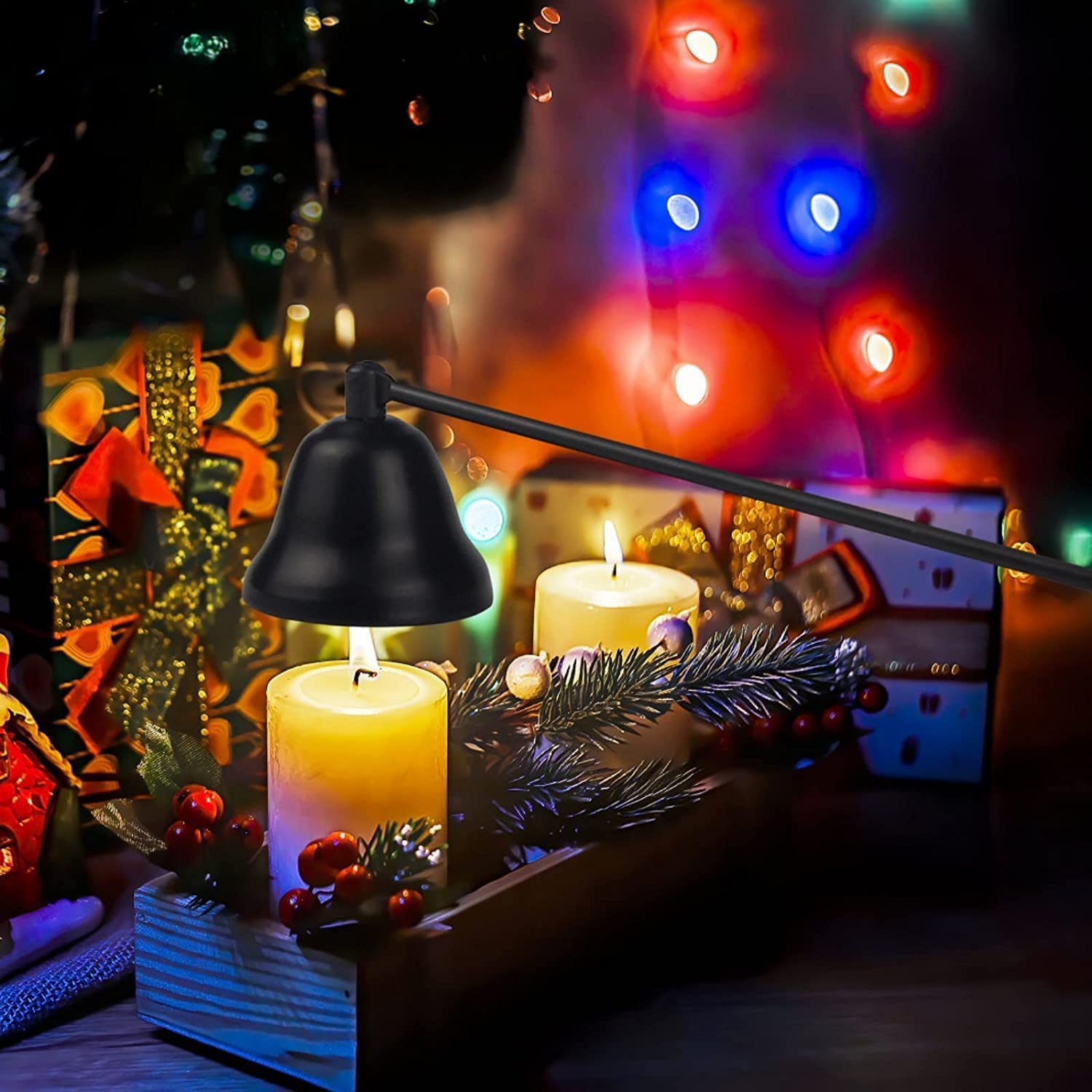 Spegnicandela In Acciaio Inox - Estintore Per Candele Con Manico Lungo - Per Spegnere Stoppini Senza Fumo - Design Igienico - Foto 7