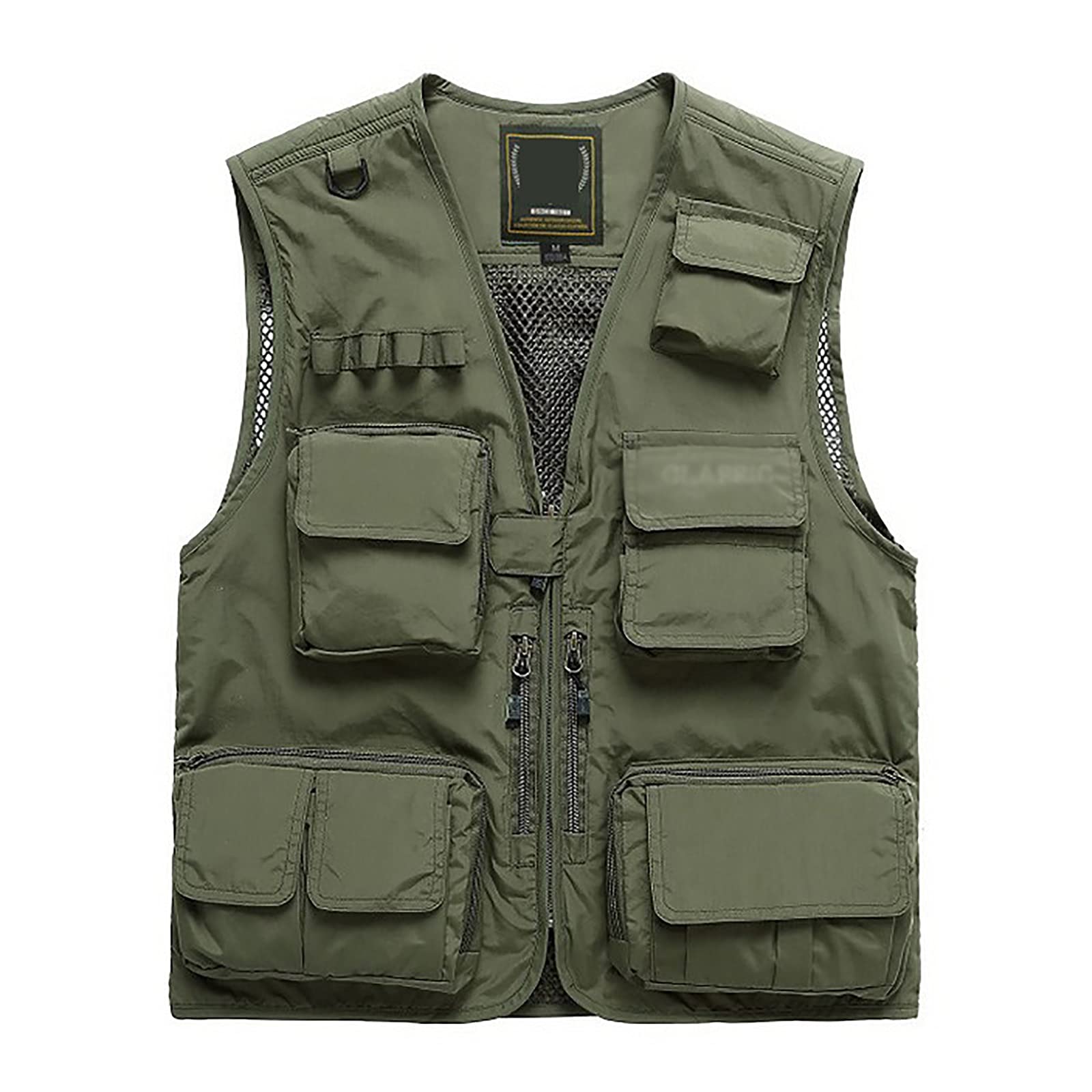 G.f. Men's Green G&F Outdoor Vest Multi-Pockets Camping Fishing Photography Waistcoat Casual Outwear (Color : Size : 6XL)