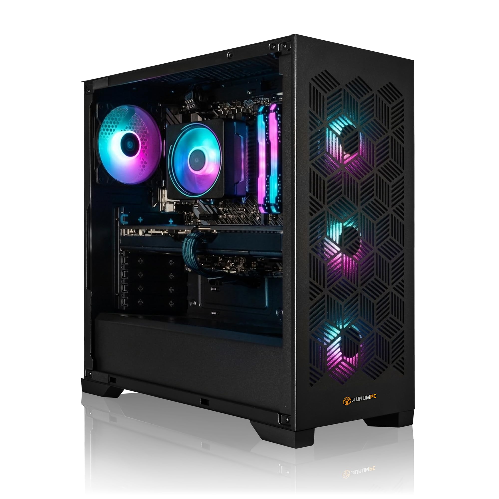 Aurum Gaming PC Ryzen 7 5700X • GeForce RTX5070 12GB • 32GB DDR4 • 1000GB M.2 SSD • Windows 11 • Luftkühlung • WLAN • Gamer PC Computer Gaming Rechner