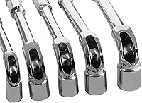 Vista 3 de Piutouyar 5 llaves hexagonales métricas en forma de L en forma de L, llave hexagonal de codo de doble cabeza para herramienta de reparación mecánica