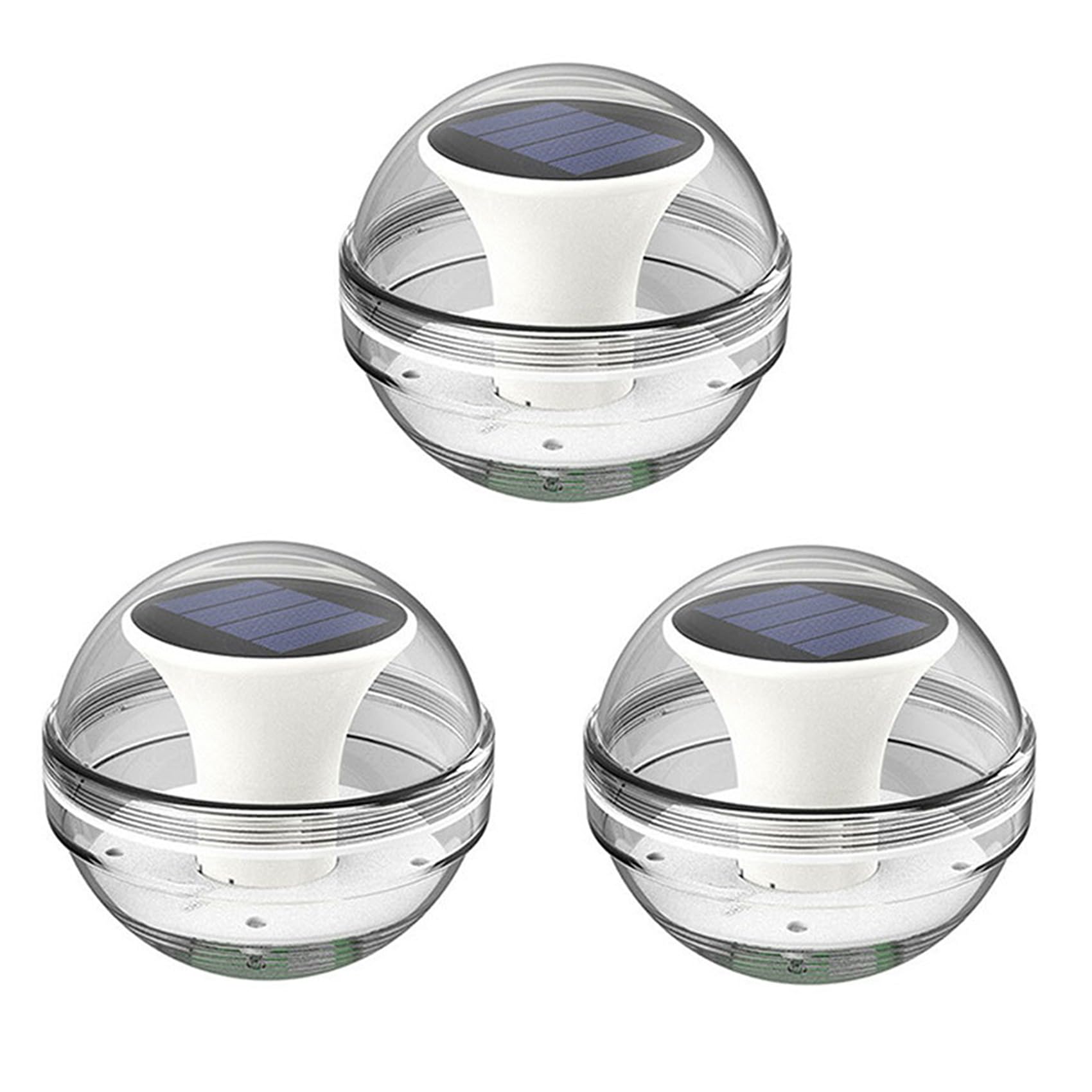 Hndhbfgrt 3X LED Solar Floating Light Waterproof Swimming Pool Lamp Color Changing Garden Decoration Lawn Lights for Fountain Pond