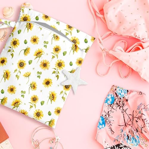 Miniatura 5 de 2 bolsas húmedas, bolsa húmeda para traje de baño, viajes, playa, piscina, pañales, ropa sucia de yoga, gimnasio, artículos de tocador, bolsa de