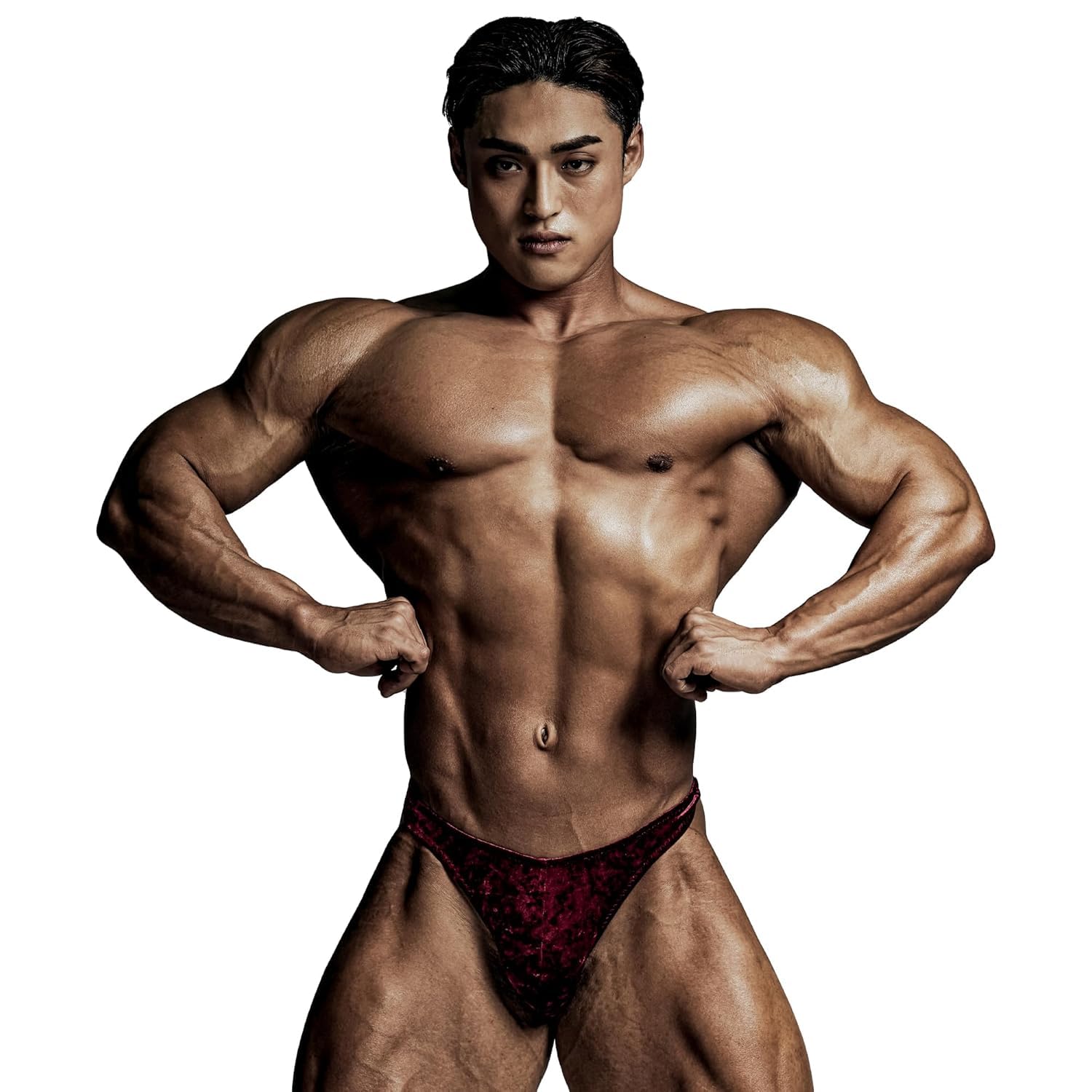 FIED V Cut Bodybuilding Trunks Posing Suits Competition