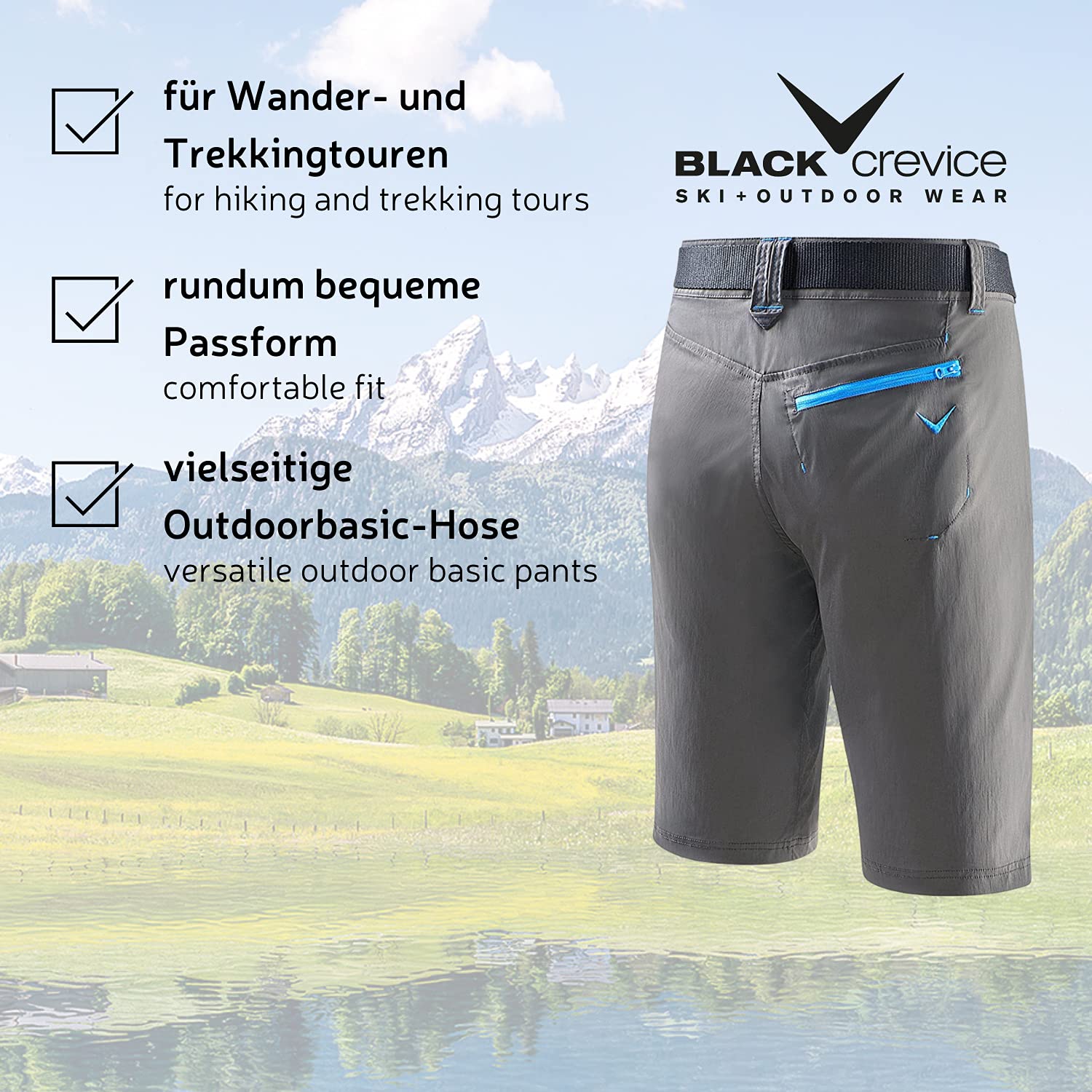 Black Crevice Short de Trekking Homme