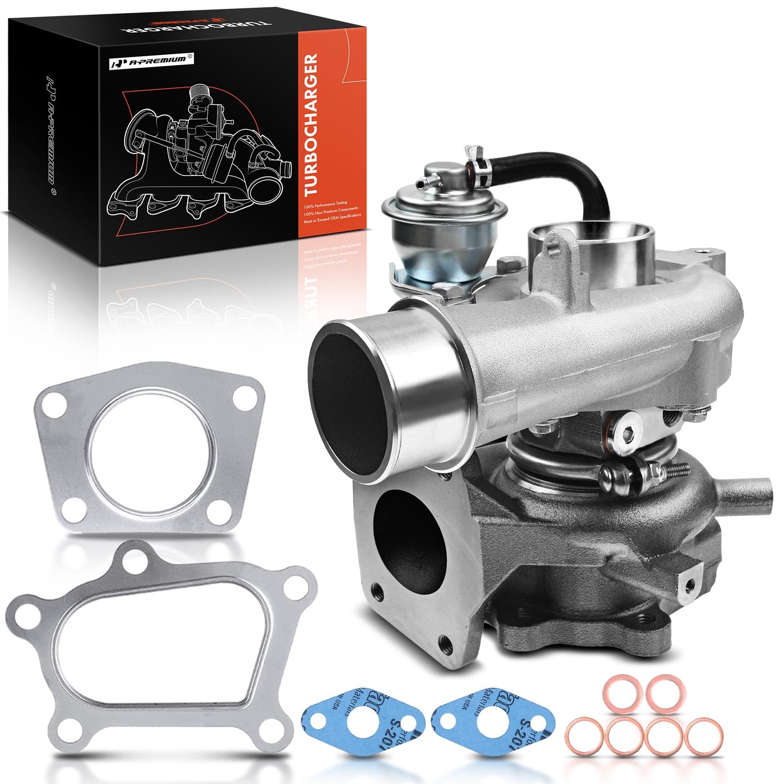 A-Premium K0422-582 Complete Turbo Turbocharger Kit, with Wastegate Actuator & Gasket, Compatible with Mazda 3 2007-2013, 6 2006-2007, CX-7 2007-2010,
