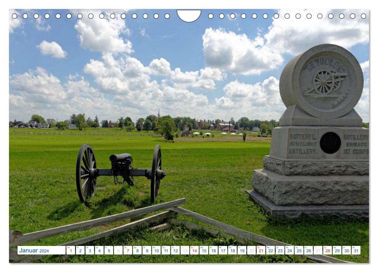 Amazon.com: Gettysburg Military Park (Wall Calendar 2024 DIN A4 Landscape),  CALVENDO 12 Month Wall Calendar : Office Products
