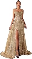 DressBird Sequin Off-Shoulder Evening Gown: Sexy Floor-Length Formal Cocktail Dress for Weddings, Proms & Parties
