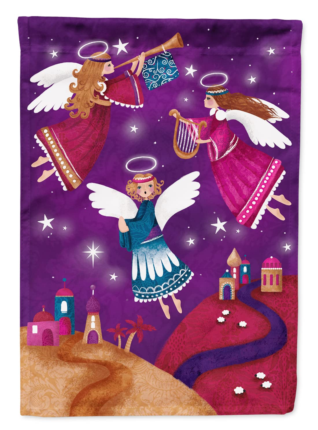 Anges de Noël sur toile de qualité grand drapeau multicolore Aph7082chf