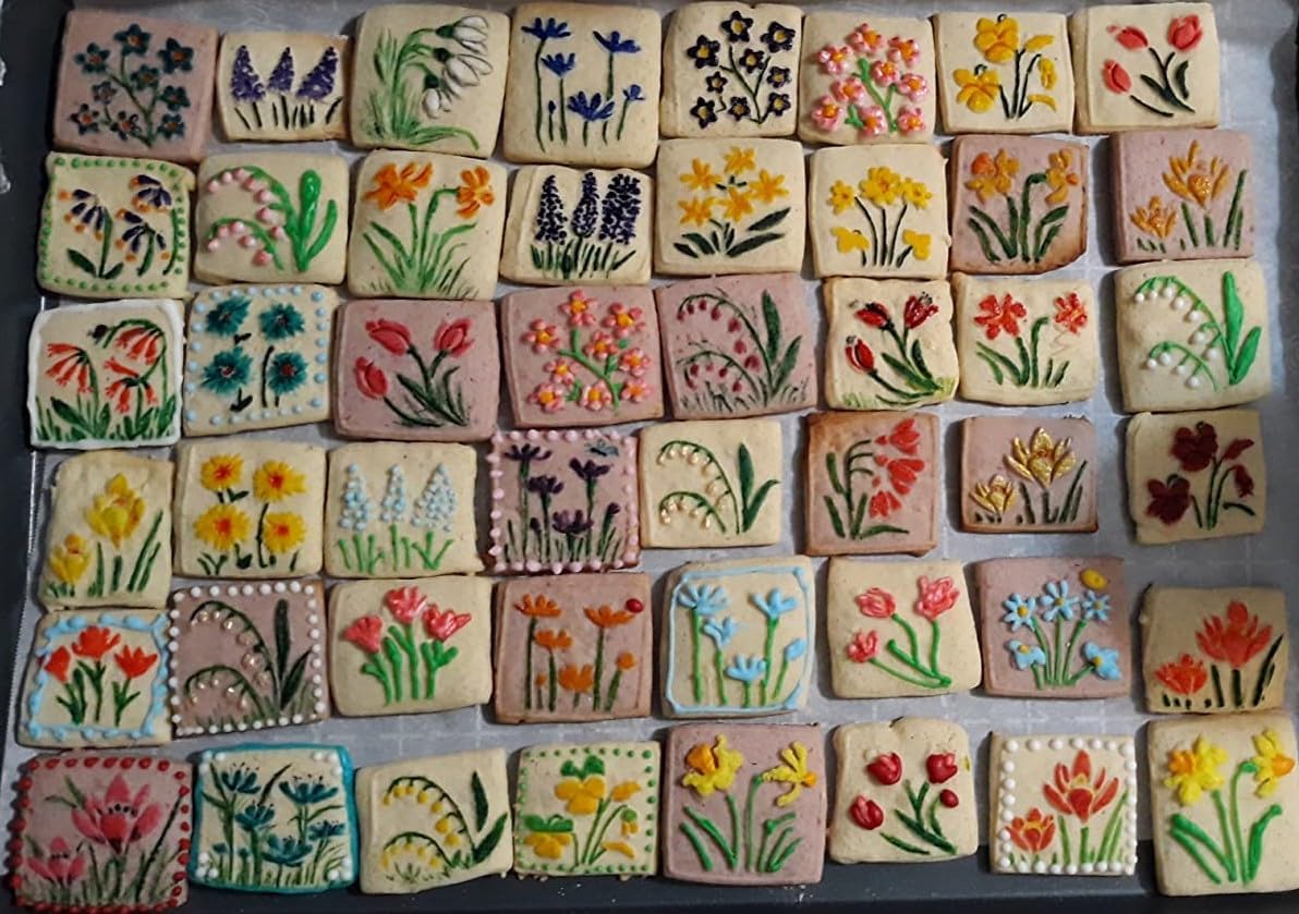 Embossed Rolling Pin Set Wooden Laser Cut Embossing Rolling Pins for Embossed Cookies Play Dough Easter Rabbit Egg Chicken Spring Flowers by Algis Crafts EASTER