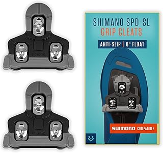 Alphatrail Shimano SPD-SL Cale Alfred 0° Float I Points de Contact antidérapants I INCL. Kit de Montage I Compatible avec Les Click Pedals i.a. Shimano Ultegra, Dura Ace & 105