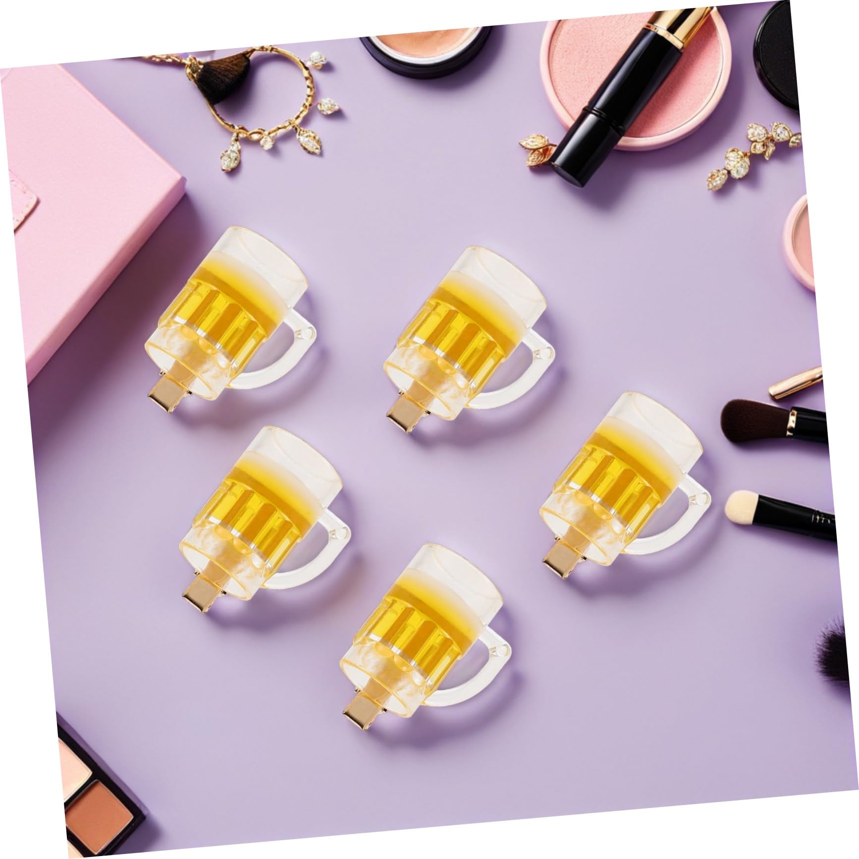 PLAFOPE 20 Pinzas Para El Pelo Con Forma De Cocodrilo Para Cerveza Pinzas Para El Pelo Con Forma De Taza De Cerveza
