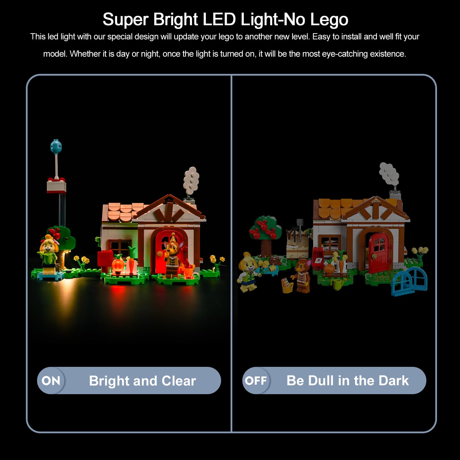 Light Set for Lego 77049 Isabelle's House Visit, Decoration Lighting Set for Lego Animal Crossing Isabelle’s House Visit Creative Toys - Image 4