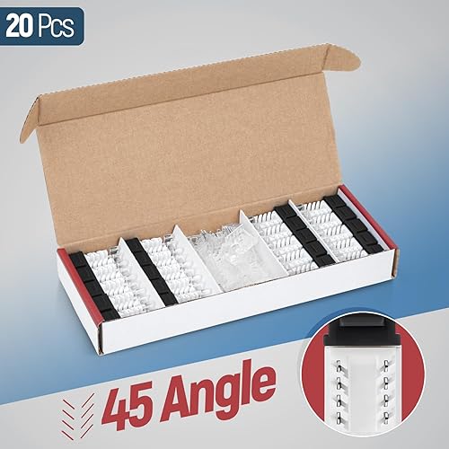 Miniatura 172 de Everest - Paquete de 50 conectores Keystone RJ45 Cat6 en ángulo de 45°, color blanco, conectores RJ45 hembra de perfil delgado, conector Keystone