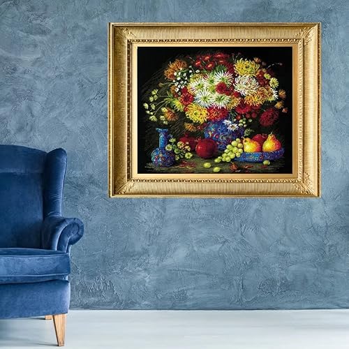 Miniatura 9 de RIOLIS Kit de punto de cruz contado 2068 Bodegón con crisantemos