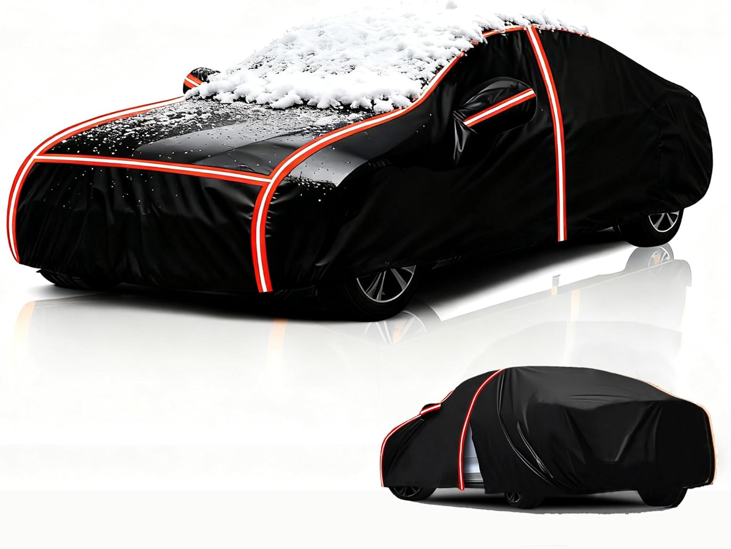 Dunlop Autohoes XL - Beschermhoes Auto Universeel - Auto Hoes 534 x 178 x 120 cm - Afdekhoes met Elastieken Koord en Ringen - Waterdicht voor Binnen en Buiten - Grijs