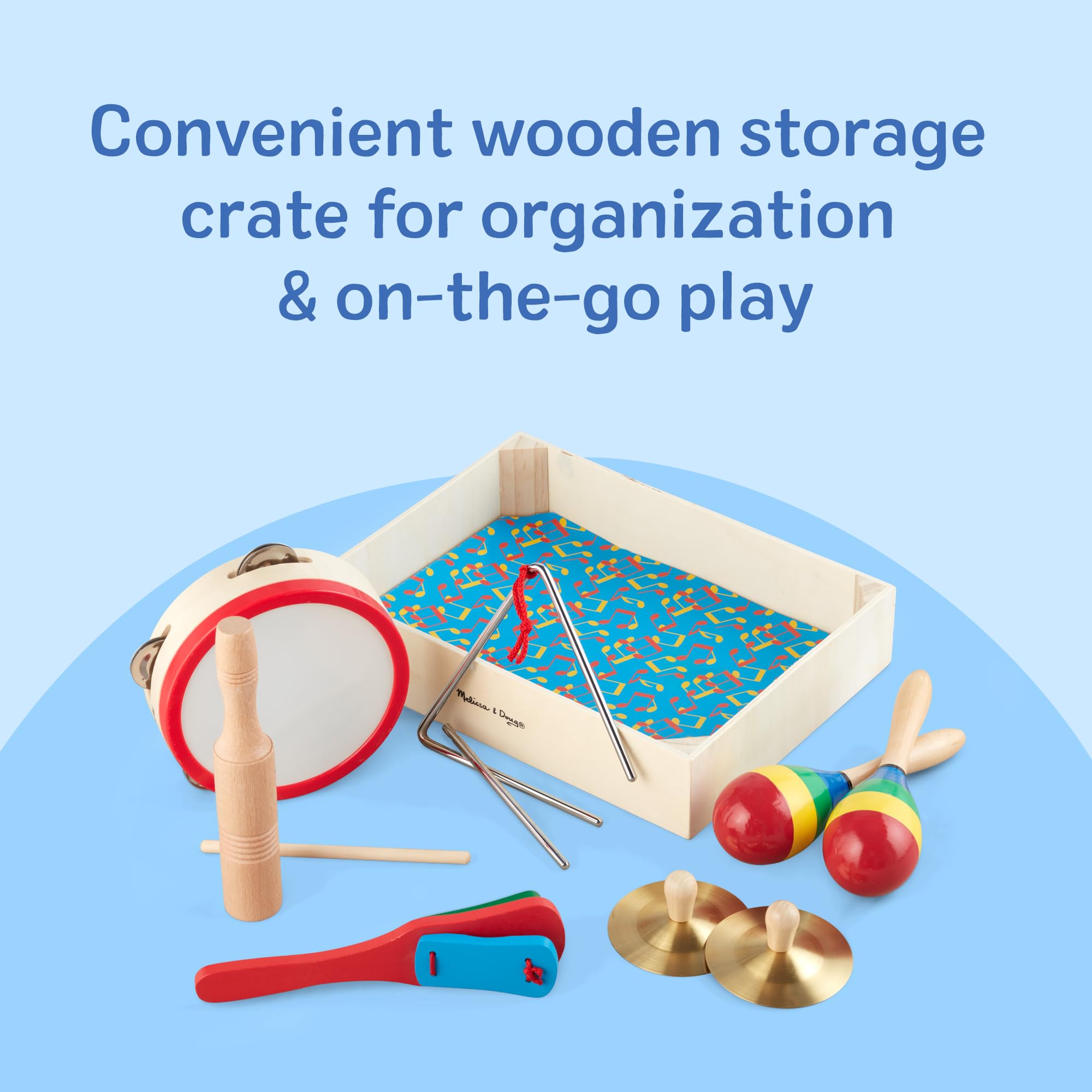 Melissa & Doug Banda en una Caja, Instrumentos Musicales, Juguetes Musicales para niños, 3+, Regalo para niño o niña