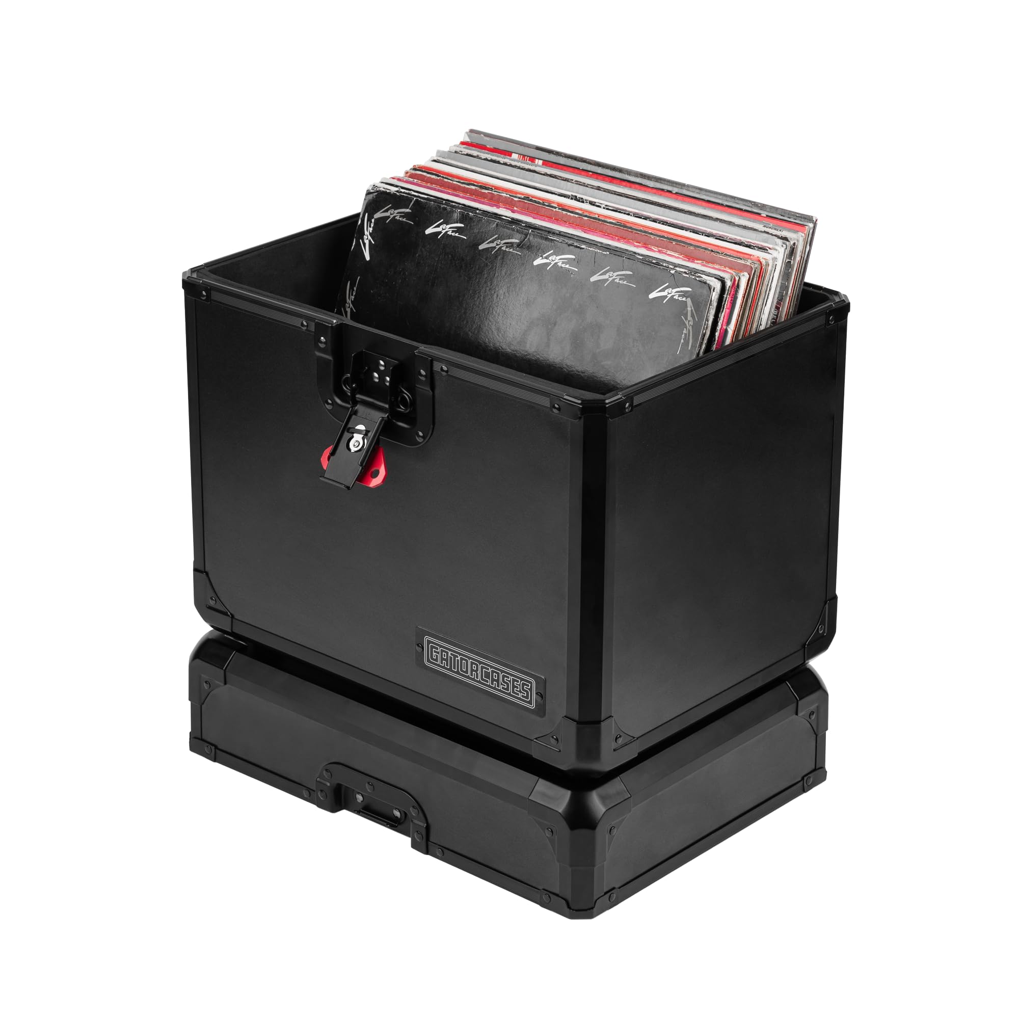 Gator Cases Serie ONYX Valigia impilabile per dischi in vinile da 50-70 12" con persiane incassate e maniglie in gomma (G-ONYX-VINYL-1270)