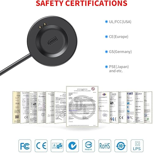 Miniatura 4 de Cable de carga USB para iTouch Wearables Air 3 Smartwatch y iTouch Sport 3, base de carga de repuesto compatible con iTouch Air 3 Smartwatch, iTouch