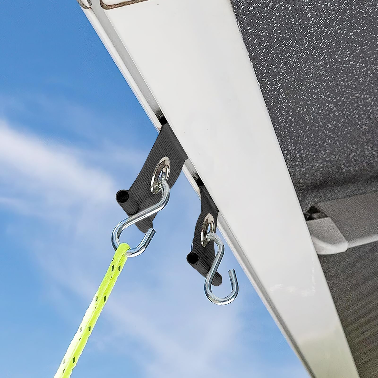 Piping Strip Hooks, 6Pcs Rv Awning Hooks Accessories Camping Piping Rail Hook Fangkenuo